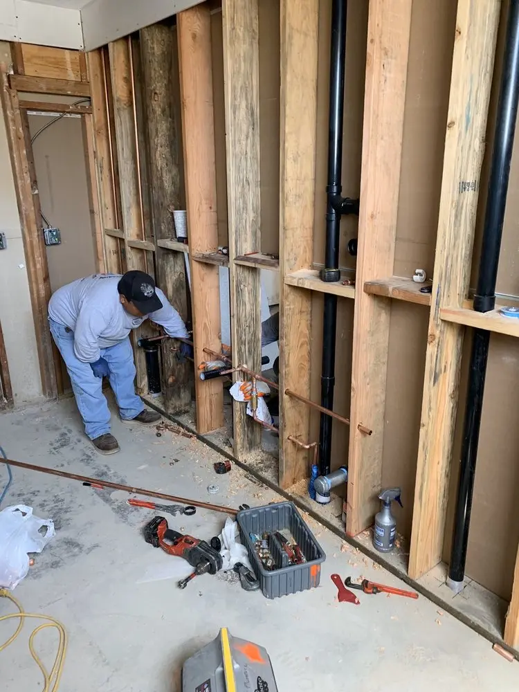 Commercial rough-in plumbing for Gas Line Repair in South Downtown